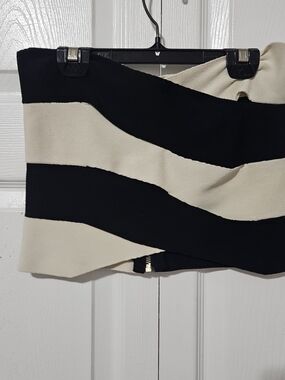 Cider Black and Cream Wave-Striped Mini Top